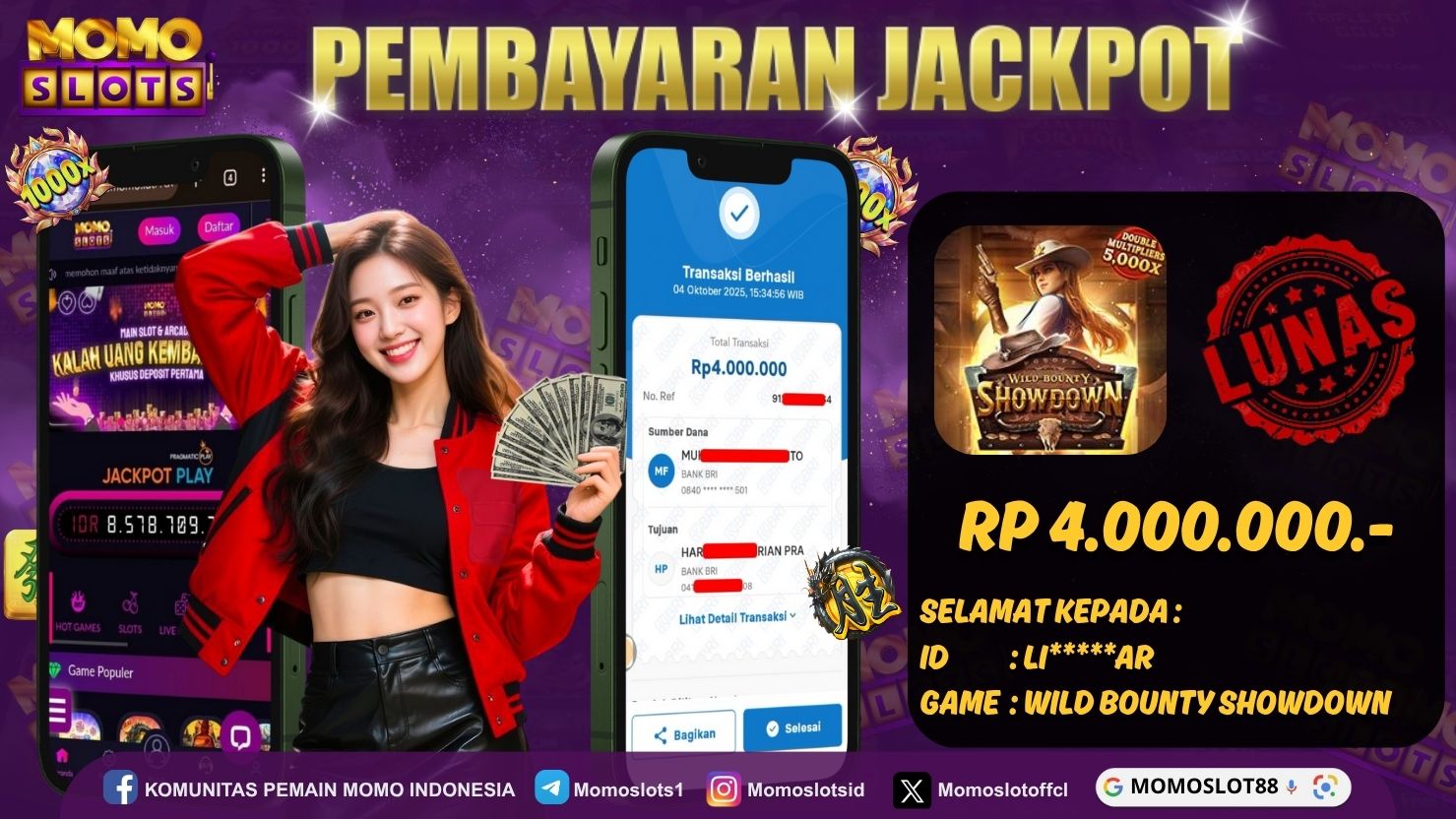 MOMOSLOTS JACKPOT SLOT WILD BOUNTY SHOWDOWN